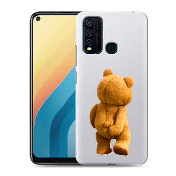 Силиконовый противоударный чехол на Vivo Y30 с принтом Медведь