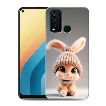 Силиконовый противоударный чехол на Vivo Y30 с принтом Кролик Силиконовый противоударный чехол на Vivo Y30 с принтом Кролик