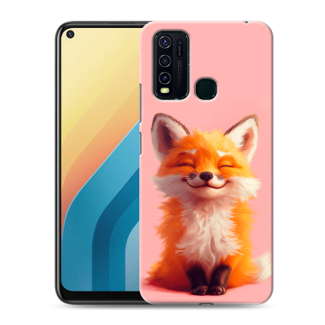 Силиконовый противоударный чехол на Vivo Y30 с принтом милая лиса
