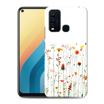 Силиконовый противоударный чехол на Vivo Y30 с принтом цветы