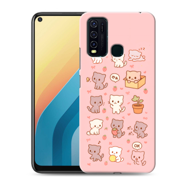 Силиконовый противоударный чехол на Vivo Y30 с принтом Hello Kitty Хелоу Кити