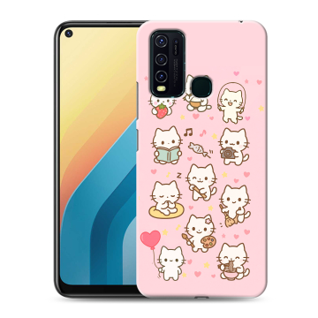 Силиконовый противоударный чехол на Vivo Y30 с принтом Hello Kitty Хелоу Кити