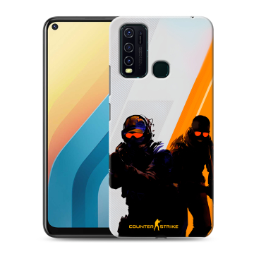 Силиконовый противоударный чехол на Vivo Y30 с принтом Контер страйк Counter strike