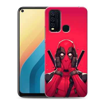 Силиконовый противоударный чехол на Vivo Y30 с принтом Дедпул Deadpool