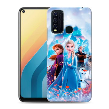 Силиконовый противоударный чехол на Vivo Y30 с принтом Холодное сердце Frozen
