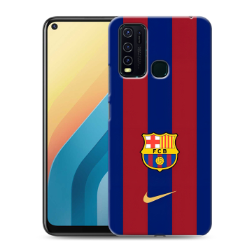 Силиконовый противоударный чехол на Vivo Y30 с принтом Барселона Barcelona