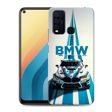 Силиконовый противоударный чехол на Vivo Y30 с принтом БМВ BMW