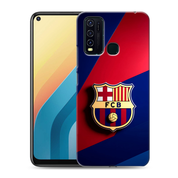 Силиконовый противоударный чехол на Vivo Y30 с принтом Барселона Barcelona
