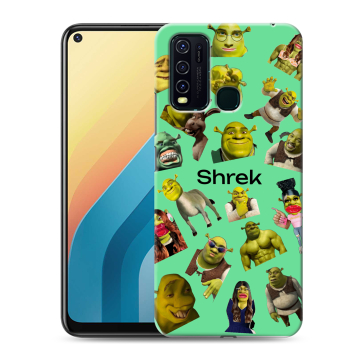 Силиконовый противоударный чехол на Vivo Y30 с принтом Шрек Shrek Силиконовый противоударный чехол на Vivo Y30 с принтом Шрек Shrek