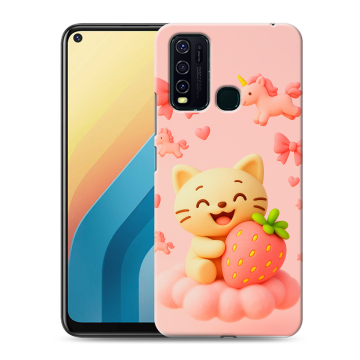 Силиконовый противоударный чехол на Vivo Y30 с принтом для девочек