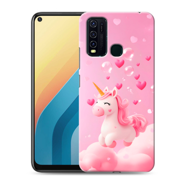 Силиконовый противоударный чехол на Vivo Y30 с принтом Единорог