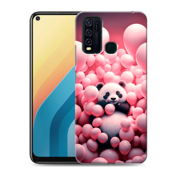 Силиконовый противоударный чехол на Vivo Y30 с принтом Панда