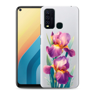 Силиконовый противоударный чехол на Vivo Y30 с принтом Цветы орхидеи Силиконовый противоударный чехол на Vivo Y30 с принтом Цветы орхидеи