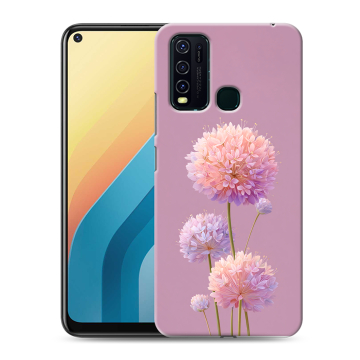 Силиконовый противоударный чехол на Vivo Y30 с принтом Цветы Силиконовый противоударный чехол на Vivo Y30 с принтом Цветы