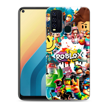 Силиконовый противоударный чехол на Vivo Y30 с принтом Roblox Роблокс Силиконовый противоударный чехол на Vivo Y30 с принтом Roblox Роблокс