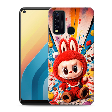 Силиконовый противоударный чехол на Vivo Y30 с принтом Labubu Лабубу