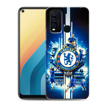 Силиконовый противоударный чехол на Vivo Y30 с принтом Chelsea Челси Силиконовый противоударный чехол на Vivo Y30 с принтом Chelsea Челси