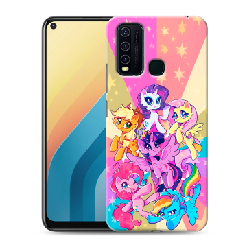 Силиконовый противоударный чехол на Vivo Y30 с принтом My little pony Дружба чудо