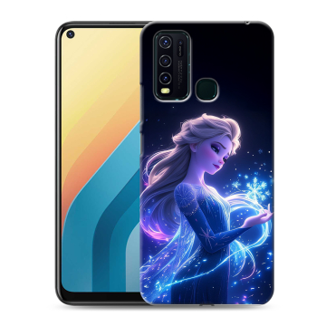 Силиконовый противоударный чехол на Vivo Y30 с принтом Холодное сердце Frozen