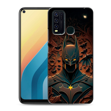 Силиконовый противоударный чехол на Vivo Y30 с принтом Batman Бэтмен Силиконовый противоударный чехол на Vivo Y30 с принтом Batman Бэтмен