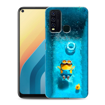Силиконовый противоударный чехол на Vivo Y30 с принтом Миньоны Силиконовый противоударный чехол на Vivo Y30 с принтом Миньоны