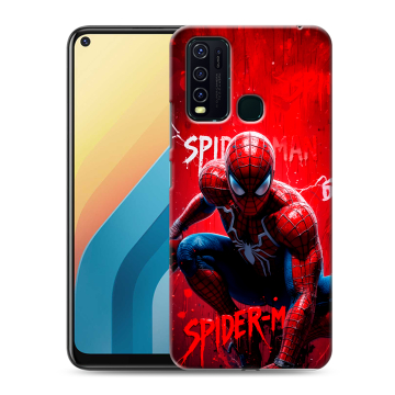 Силиконовый противоударный чехол на Vivo Y30 с принтом Spiderman Человек паук Силиконовый противоударный чехол на Vivo Y30 с принтом Spiderman Человек паук