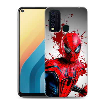 Силиконовый противоударный чехол на Vivo Y30 с принтом Spiderman Человек паук