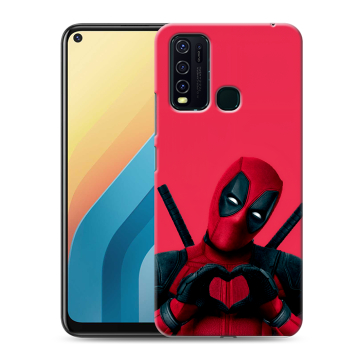Силиконовый противоударный чехол на Vivo Y30 с принтом Дедпул Deadpool