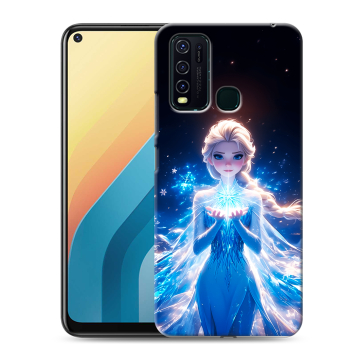 Силиконовый противоударный чехол на Vivo Y30 с принтом Холодное сердце Frozen