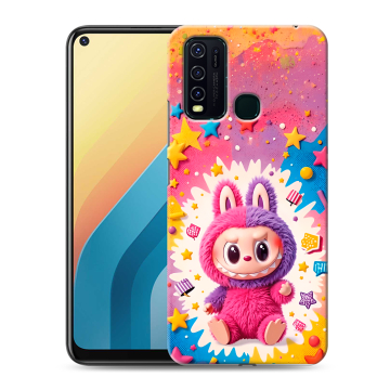 Силиконовый противоударный чехол на Vivo Y30 с принтом Labubu Лабубу