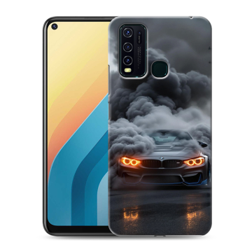 Силиконовый противоударный чехол на Vivo Y30 с принтом BMW БМВ Силиконовый противоударный чехол на Vivo Y30 с принтом BMW БМВ