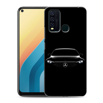 Силиконовый противоударный чехол на Vivo Y30 с принтом Mercedes Мерседес