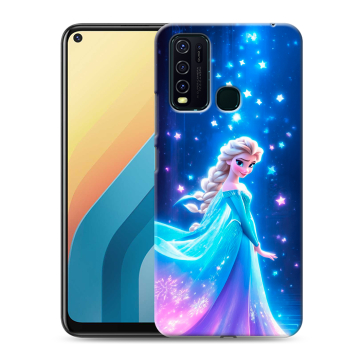 Силиконовый противоударный чехол на Vivo Y30 с принтом Холодное сердце Frozen