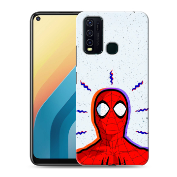 Силиконовый противоударный чехол на Vivo Y30 с принтом Spiderman Человек паук Силиконовый противоударный чехол на Vivo Y30 с принтом Spiderman Человек паук