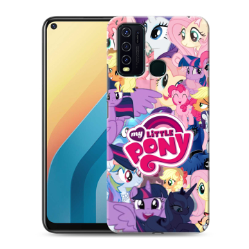 Силиконовый противоударный чехол на Vivo Y30 с принтом My little pony Дружба чудо Силиконовый противоударный чехол на Vivo Y30 с принтом My little pony Дружба чудо