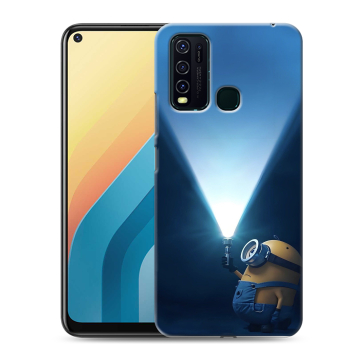 Силиконовый противоударный чехол на Vivo Y30 с принтом Миньоны