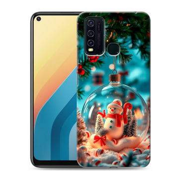 Силиконовый противоударный чехол на Vivo Y30 с принтом Новый год Силиконовый противоударный чехол на Vivo Y30 с принтом Новый год