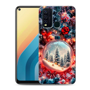 Силиконовый противоударный чехол на Vivo Y30 с принтом Новый год Силиконовый противоударный чехол на Vivo Y30 с принтом Новый год