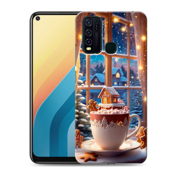 Силиконовый противоударный чехол на Vivo Y30 с принтом Новый год Силиконовый противоударный чехол на Vivo Y30 с принтом Новый год