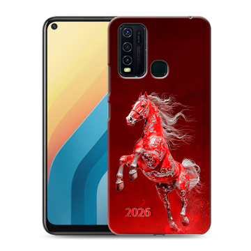 Силиконовый противоударный чехол на Vivo Y30 с принтом Новый год Силиконовый противоударный чехол на Vivo Y30 с принтом Новый год
