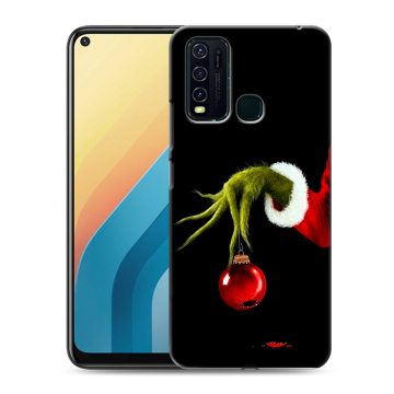 Силиконовый противоударный чехол на Vivo Y30 с принтом Новый год Гринч Силиконовый противоударный чехол на Vivo Y30 с принтом Новый год Гринч