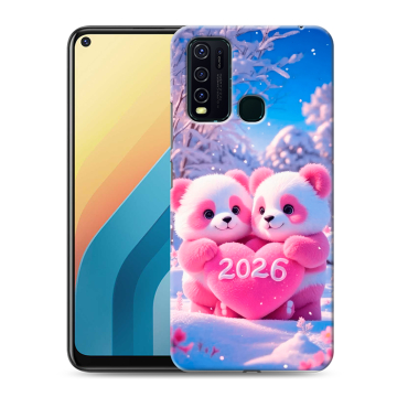 Силиконовый противоударный чехол на Vivo Y30 с принтом Новый год Силиконовый противоударный чехол на Vivo Y30 с принтом Новый год