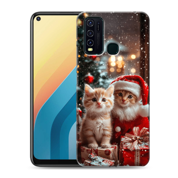 Силиконовый противоударный чехол на Vivo Y30 с принтом Новый год Силиконовый противоударный чехол на Vivo Y30 с принтом Новый год
