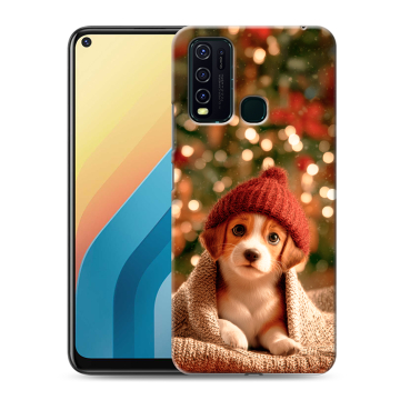 Силиконовый противоударный чехол на Vivo Y30 с принтом Новый год