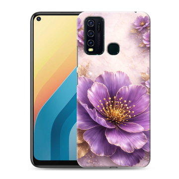 Силиконовый противоударный чехол на Vivo Y30 с принтом женский