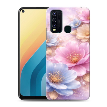 Силиконовый противоударный чехол на Vivo Y30 с принтом женский