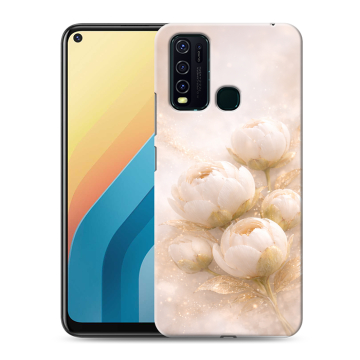 Силиконовый противоударный чехол на Vivo Y30 с принтом женский