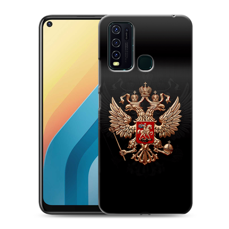 Пластиковый чехол на Vivo Y30 с принтом Герб России Пластиковый чехол на Vivo Y30 с принтом Герб России