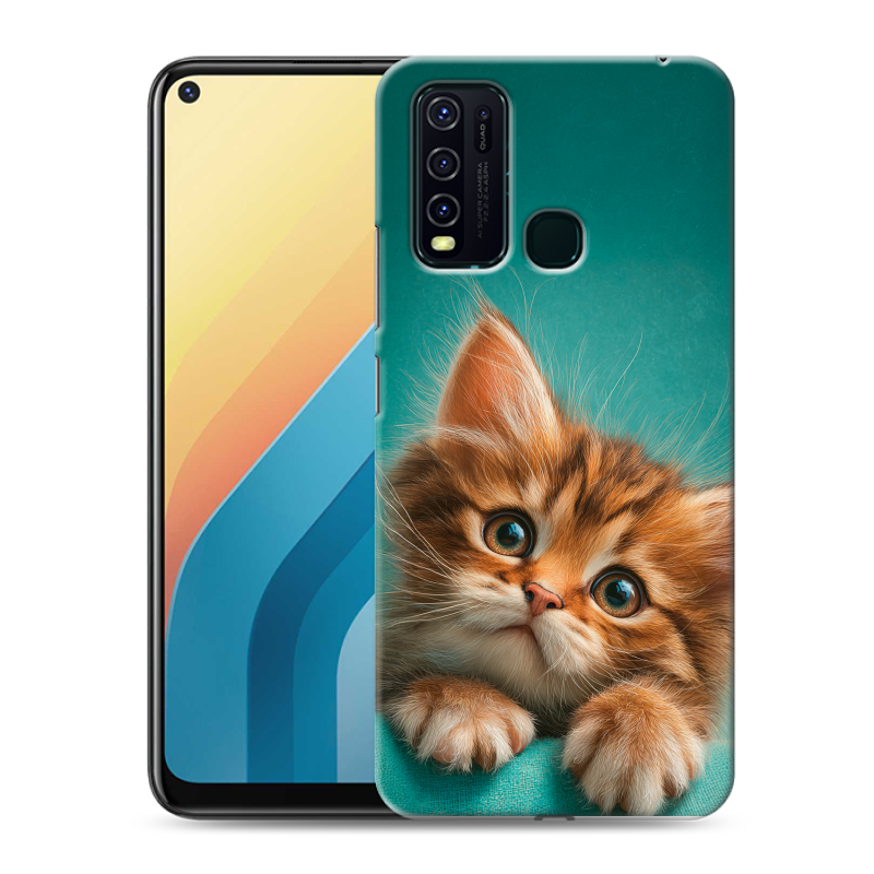 Пластиковый чехол на Vivo Y30 с принтом котенок Пластиковый чехол на Vivo Y30 с принтом котенок