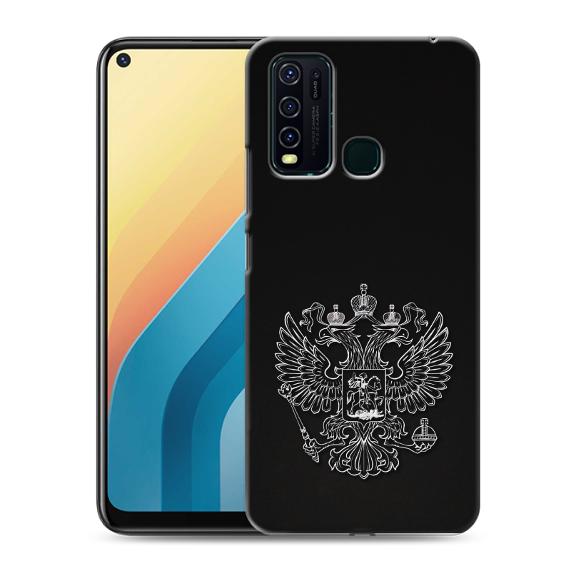 Пластиковый чехол на Vivo Y30 с принтом Герб России Пластиковый чехол на Vivo Y30 с принтом Герб России